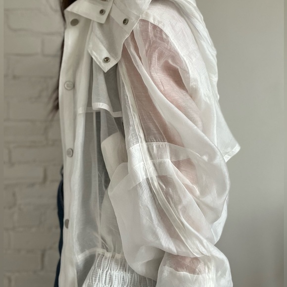 FenG CHen WANG Sheer White Jacket Luxury Size Large - Picture 4 of 16